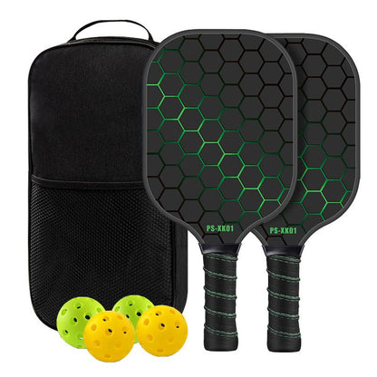 Blue Pickleball Paddle Set - Premium Fiberglass Surface - Lightweight Honeycomb Core, Cushioned Non-Slip Grip, Professional Performance for All Skill Levels, Complete Kit with Carry Bag and Balls(Black bag)
