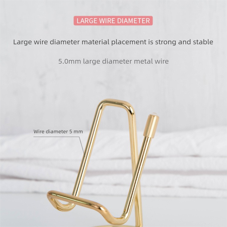 2-Pack Rose gold Universal Aluminum Phone Stand - Minimalist One-Piece Metal Tablet Holder - Durable Integrated Fixed Angle Desktop Bracket, Sleek Industrial Design for Home Office and Bedroom