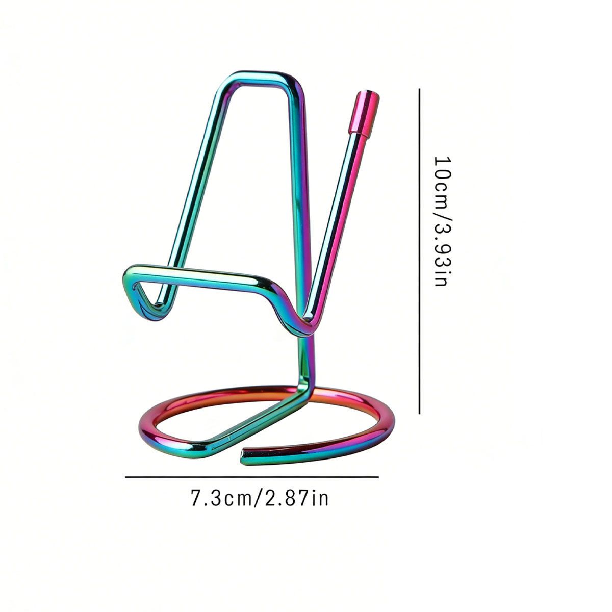 2-Pack Colorful Universal Aluminum Phone Stand - Minimalist One-Piece Metal Tablet Holder - Durable Integrated Fixed Angle Desktop Bracket, Sleek Industrial Design for Home Office and Bedroom