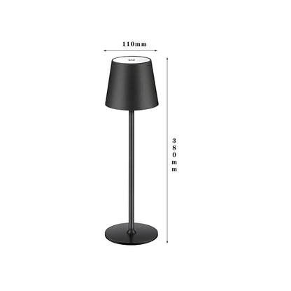 LED High-Foot Table Lamp with Touch Control - Rechargeable Dimmable Bedside Night Light for Bedroom & Living Room - Perfect Gift for Women(Black with a rounded base)