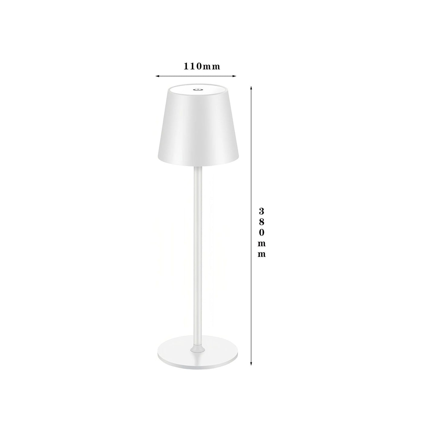 LED High-Foot Table Lamp with Touch Control - Rechargeable Dimmable Bedside Night Light for Bedroom & Living Room - Perfect Gift for Women(White with a rounded base)