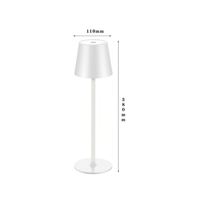 LED High-Foot Table Lamp with Touch Control - Rechargeable Dimmable Bedside Night Light for Bedroom & Living Room - Perfect Gift for Women(White with a rounded base)