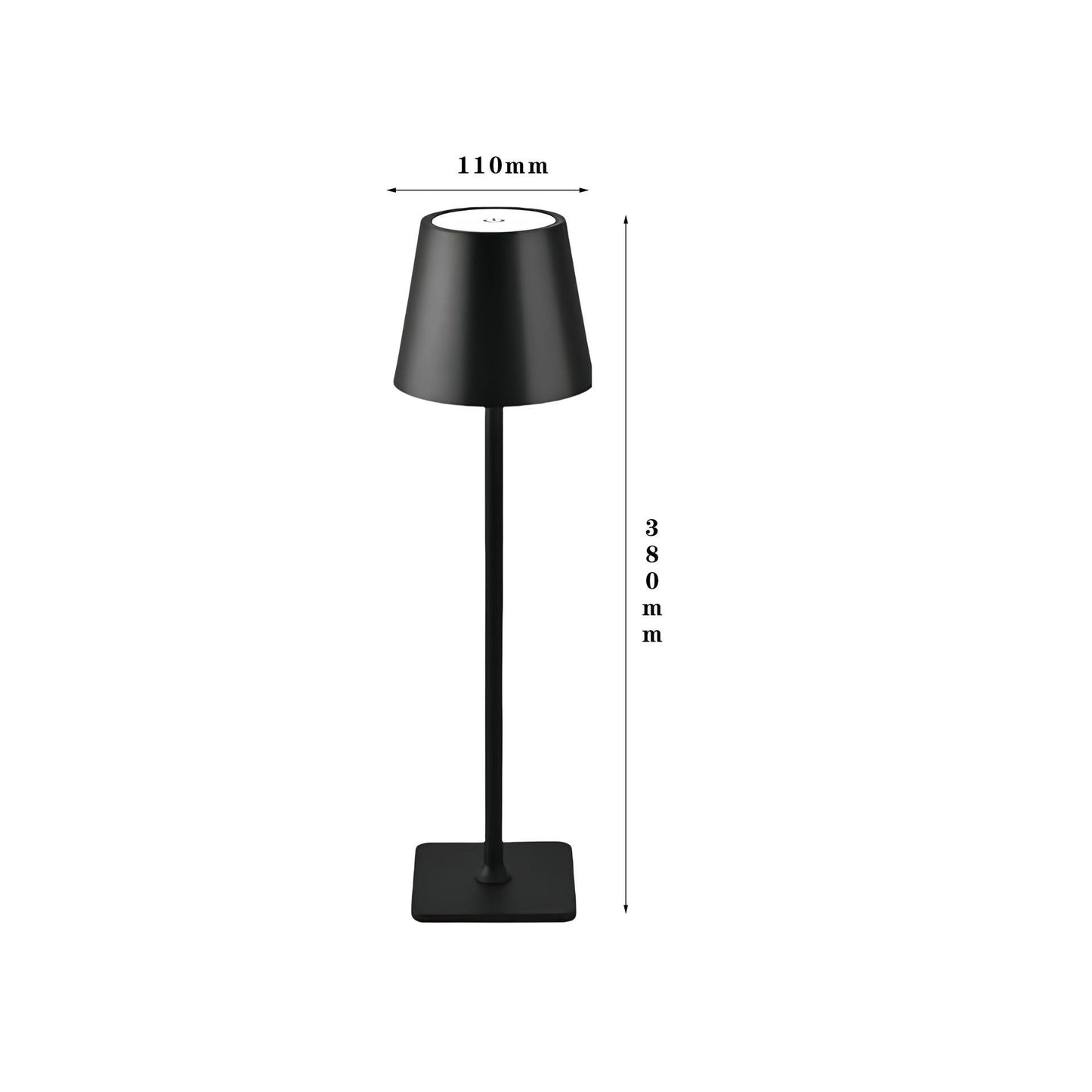 LED High-Foot Table Lamp with Touch Control - Rechargeable Dimmable Bedside Night Light for Bedroom & Living Room - Perfect Gift for Women(Black square base)