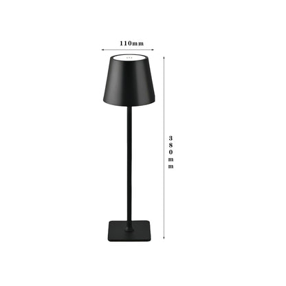 LED High-Foot Table Lamp with Touch Control - Rechargeable Dimmable Bedside Night Light for Bedroom & Living Room - Perfect Gift for Women(Black square base)