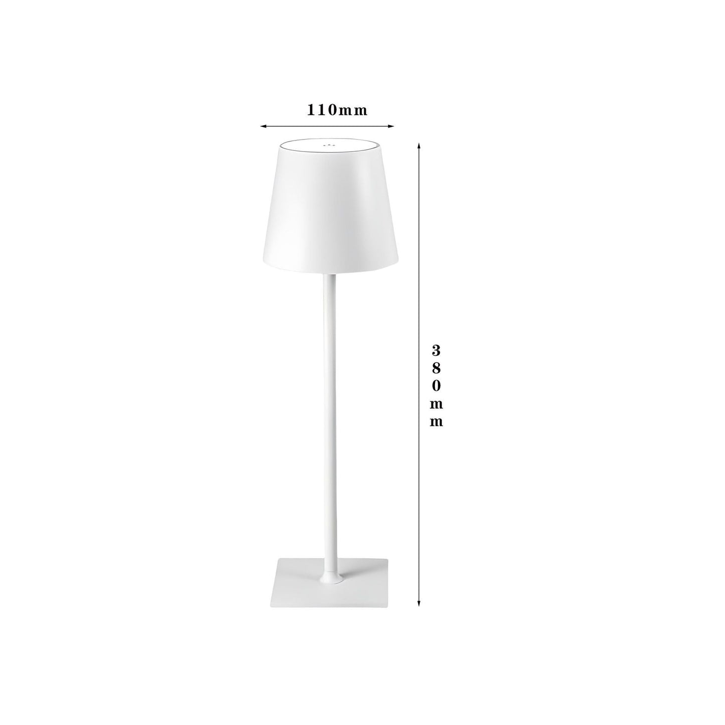 LED High-Foot Table Lamp with Touch Control - Rechargeable Dimmable Bedside Night Light for Bedroom & Living Room - Perfect Gift for Women(White square base)