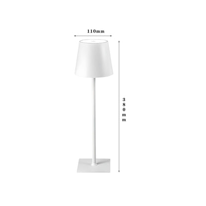 LED High-Foot Table Lamp with Touch Control - Rechargeable Dimmable Bedside Night Light for Bedroom & Living Room - Perfect Gift for Women(White square base)