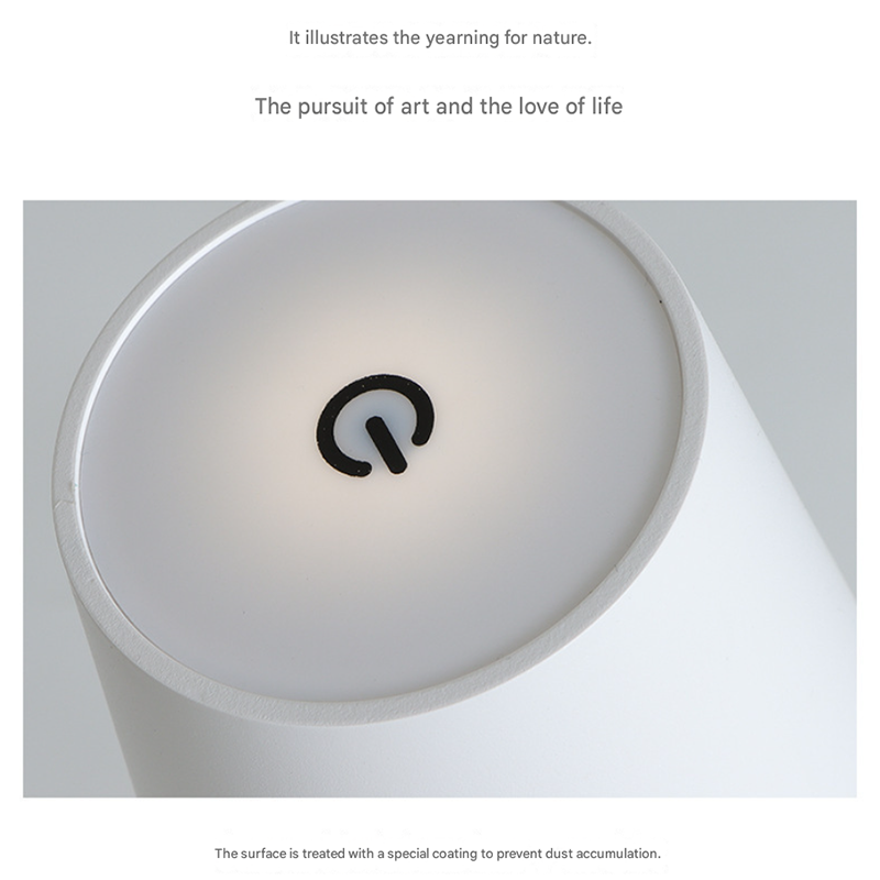 LED High-Foot Table Lamp with Touch Control - Rechargeable Dimmable Bedside Night Light for Bedroom & Living Room - Perfect Gift for Women(White square base)