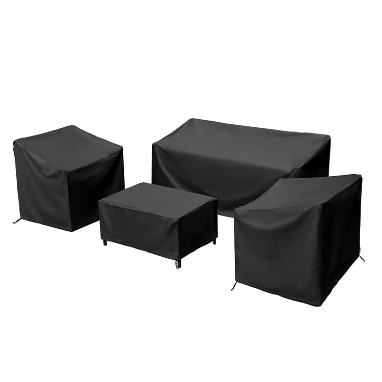 4PCS Large Outdoor Dustproof Furniture Cover Set with Zippered Bag (L Size) - Waterproof and UV-Resistant Garden Sofa, Desk & Chair Protectors