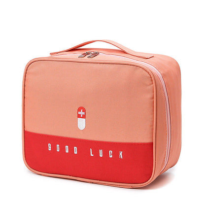 Pink Large Capacity Empty First Aid Kit 25 x 14 x 20 CM - Durable Oxford Cloth Emergency Medical Storage Bag for Home Car Camping Travel