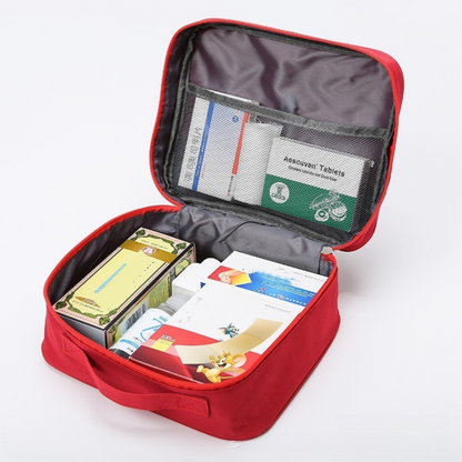 Pink Large Capacity Empty First Aid Kit 25 x 14 x 20 CM - Durable Oxford Cloth Emergency Medical Storage Bag for Home Car Camping Travel