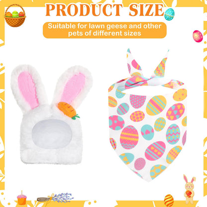 Vibrant Easter Porch Goose Outfit Set - Spring Festive Rabbit Costume for 23-Inch Garden Goose
