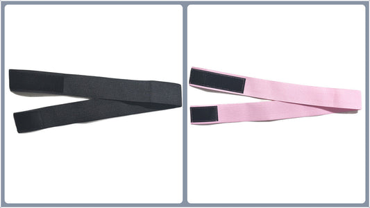 Adjustable Elastic Headband & Wig Grip Band - Comfortable and Seamless Edge Fixer for Wigs and Frontals (Black + Pink)