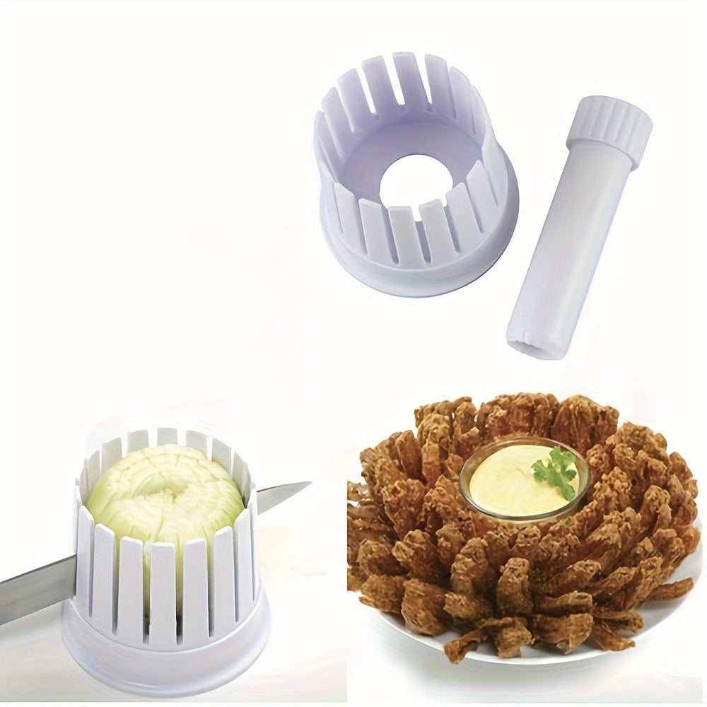 Fried Blooming Onion Maker - Professional Onion Flower Slicer & Cutter, Kitchen Vegetable Garnishing Tool