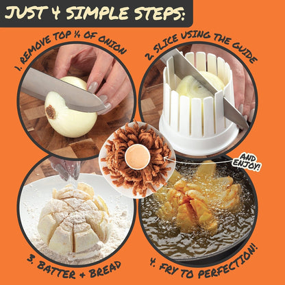 Fried Blooming Onion Maker - Professional Onion Flower Slicer & Cutter, Kitchen Vegetable Garnishing Tool