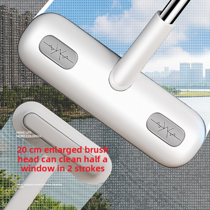 5PCS 2-in-1 Window Fly Screen Cleaner Brush with Extendable 82cm Stainless Steel Handle Multifunctional Mesh Cleaning Tool for Wet and Dry Use on Glass and Carpets