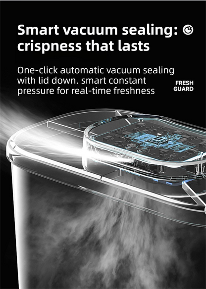 10L Smart Vacuum Pet Food Storage Container - Moisture & Insect Proof, Constant Pressure Paws-Keep-Fresh(Transparent White)