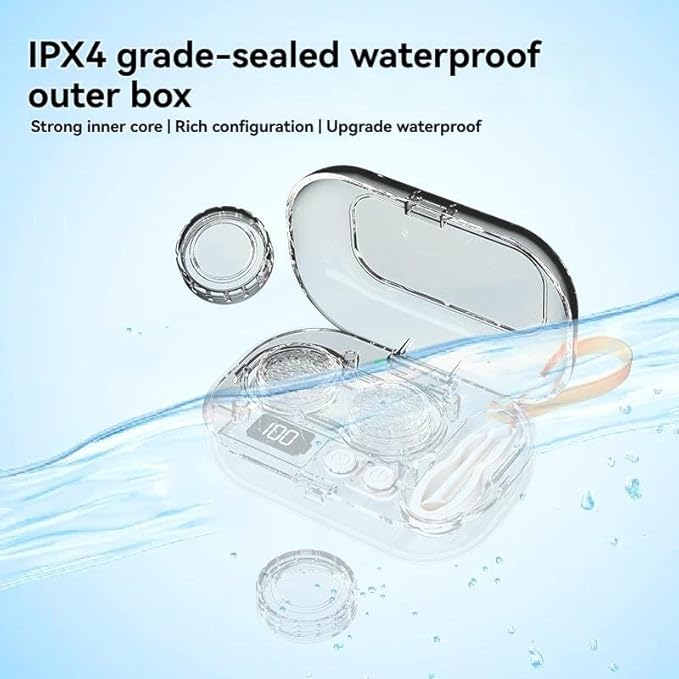 Smart High-Frequency Ultrasonic Contact Lens Cleaner with Digital Display & 4 Level Timer - Portable 3D Suspension Deep Cleaning Machine Integrated Makeup Mirror & Tool Kit