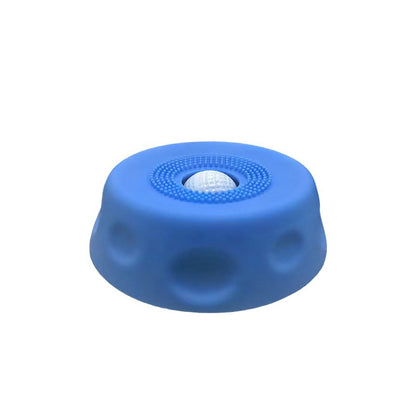 Blue Silicone Dog Liquid Lick Bowl with Floating Fun Ball - Interactive Slow Feeder & Anti-Slip Calming Pet Bowl for Dogs and Cats