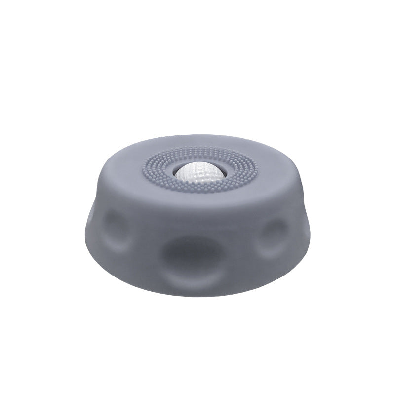 Grey Silicone Dog Liquid Lick Bowl with Floating Fun Ball - Interactive Slow Feeder & Anti-Slip Calming Pet Bowl for Dogs and Cats
