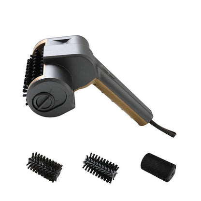 3-in-1 Gold Cordless Electric Grill Cleaner Built-in LED & USB Charging - Waterproof High Power BBQ Cleaning Brush with 2-Speed Setting