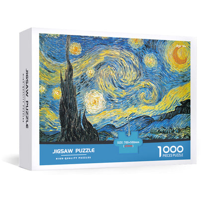 1000-Piece Large Jigsaw Puzzles with 70x50CM Display (Starry Sky Theme) - 6 LetterAlphabetical Zone Partitioning, Stress-Relief Educational Toy for Teens & Adults