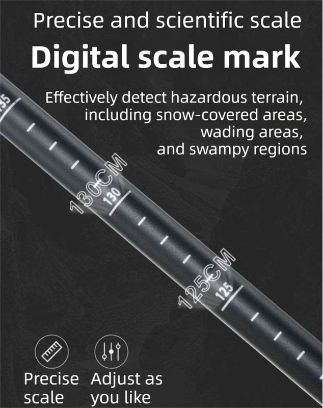 53-110 CM Silver Ultralight Telescopic Aluminum Trekking Pole (4-Section Straight Handle) - Professional & Compact Shock-Absorbing Trail Support
