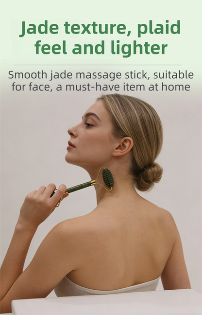 4-in-1 Natural Xiuyan Jade Facial Roller and Gua Sha Set for Face and Body Massage