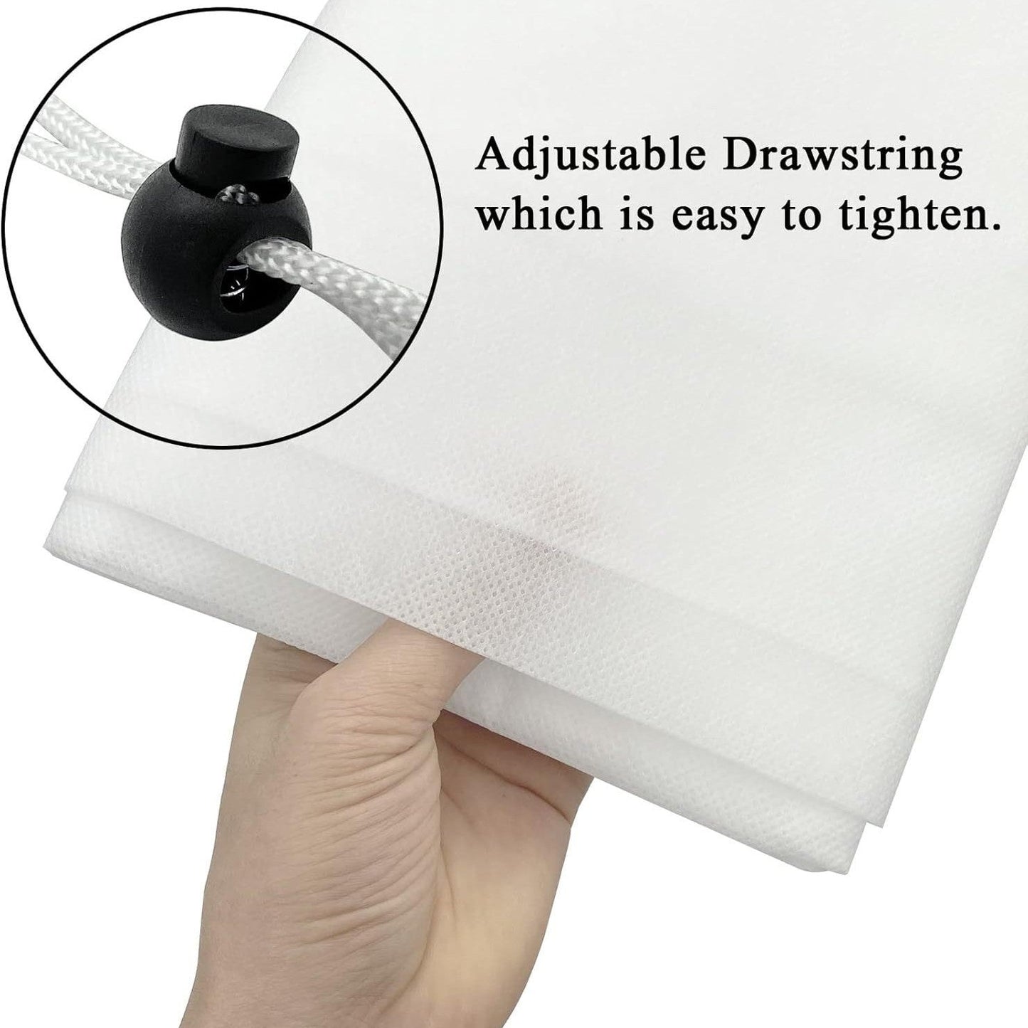 4-Pack Winter Plant Cold Protection Covers with Zipper & Drawstring - Thickened Frost Thermal Blankets and UV Resistant Shrub Jackets (80 x 120 CM)