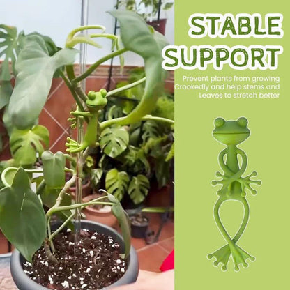 5-Pack Flexible Frog Plant Ties & Multifunctional Organizers - Reusable Weather-Proof Garden Twists and Whimsical Support Hooks