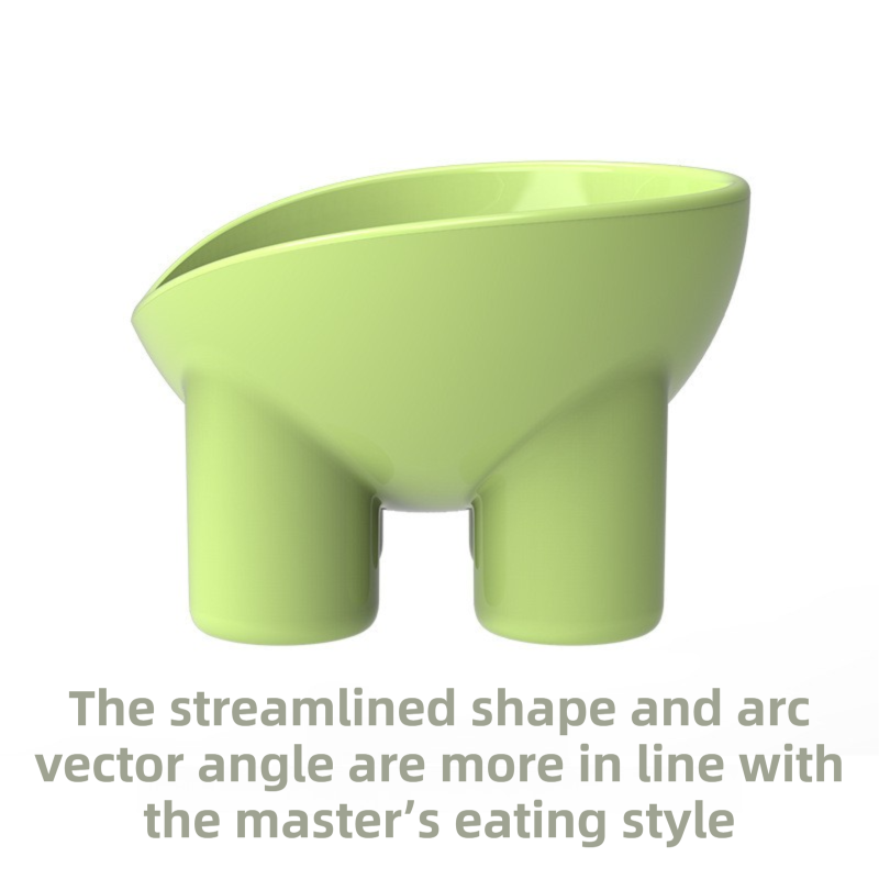 2-Pack Macaron Blue Elevated Pet Bowls with Anti-Tip 4-Leg Base - Ergonomic Tilted Neck Protection Cat Food & Water Bowls
