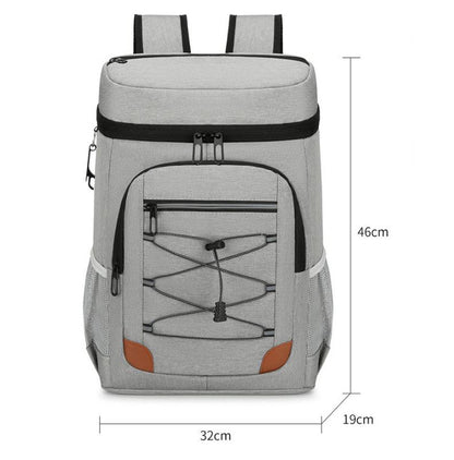 Blue 5.55 Gallons Large Insulated Picnic Backpack with Multi Pockets & Leak-Proof Interior - Multifunctional Waterproof Thermal Lunch Bag for Camping, Hiking & Outdoor Travel
