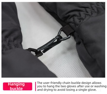 1-Pair Winter Waterproof Touchscreen Ski Gloves - Anti-Slip Thermal Mitts for Men & Women (Pink Graffiti Print)