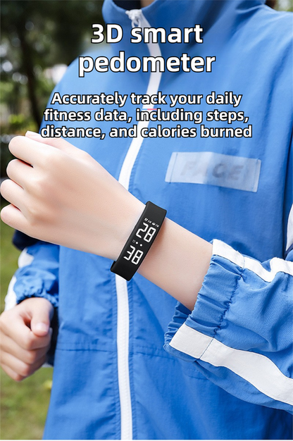 Beige Silent Vibration Alarm Smart Silicone Wristband with 3-Alarm Settings - Discreet Wake-Up Device for Teens & Adults (Horizontal version)