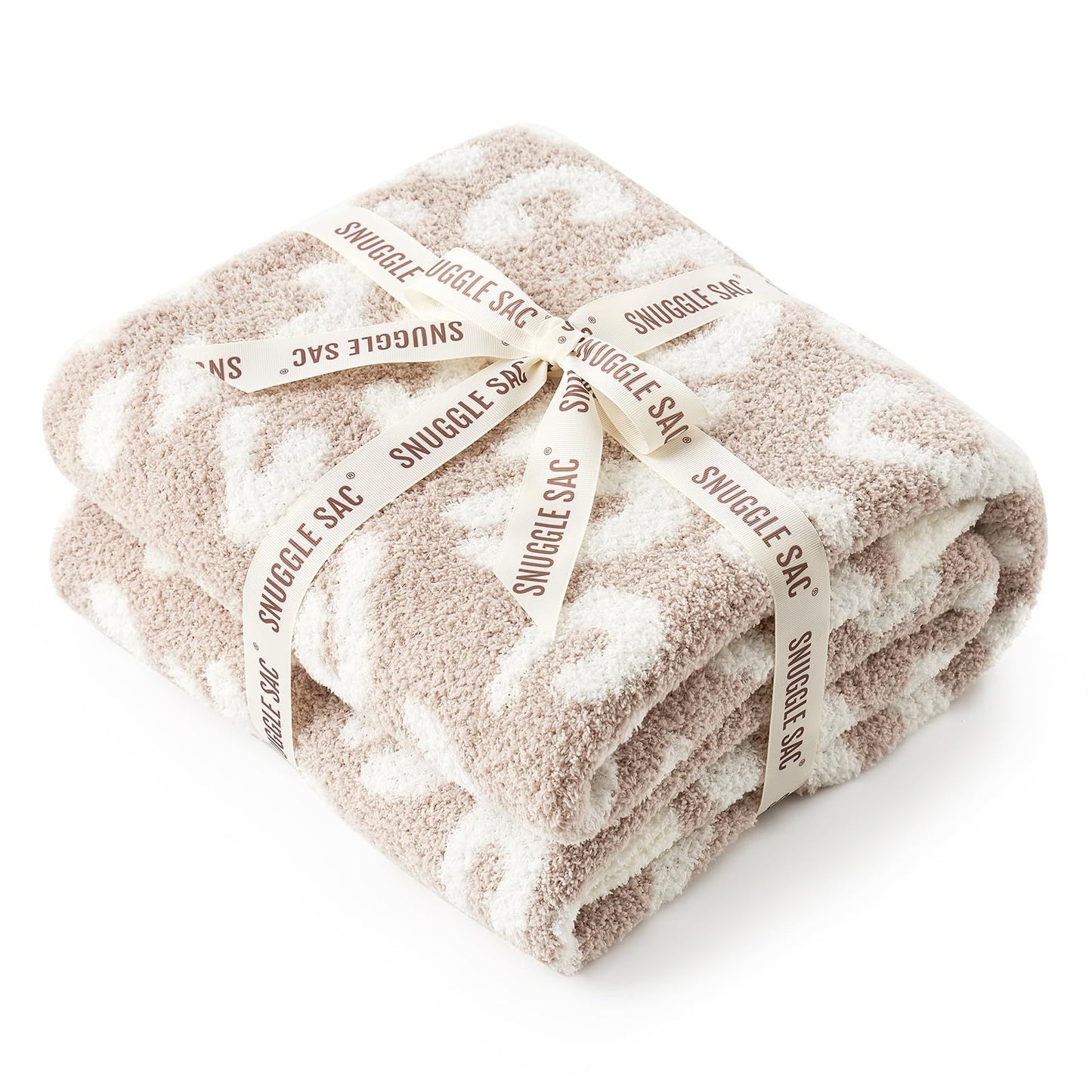 Leopard Print Checkerboard Flannel Throw Blanket(Medium 130 x 150 CM) - Anti-Pilling Trendy Soft Plush Blanket for Bed, Sofa & Travel