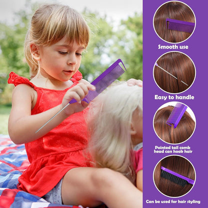 2000PCS Candy Macaron Soft Elastic Hair Ties (32-Color) + 11PCS Hair Styling Tools Set with Storage Case for Toddlers & Girls