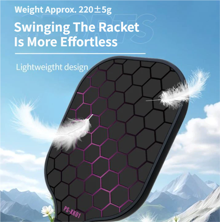 Black and Pink Lightweight Fiberglass Pickleball Paddle Set - 2 High-Rebound Rackets with PU Comfort Grip, 4 Balls and Carry Bag for Outdoor Play