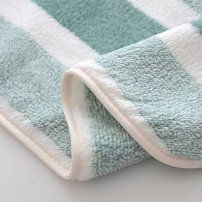 8-Piece Green Luxury Coral Fleece Towel & Bath Sheet Set - Ultra-Soft High-Density Absorbent Towels Complete Bundle