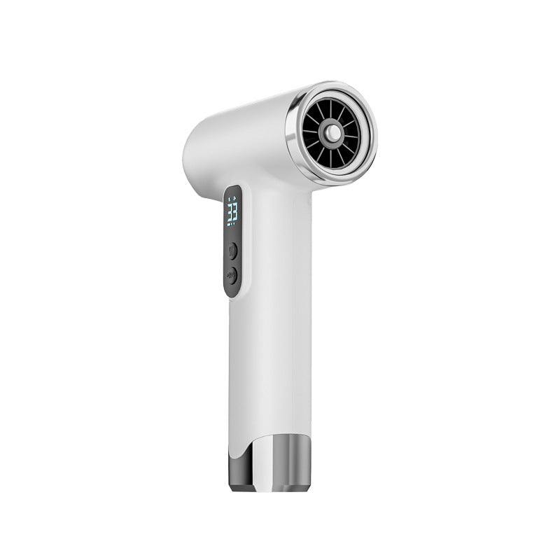 White Wireless Rechargeable Hot & Cold Hair Dryer - Lightweight Portable Blow Dryer with Blue Light Ion Care, 3 Speed & Temperature Settings