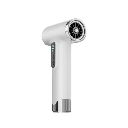 White Wireless Rechargeable Hot & Cold Hair Dryer - Lightweight Portable Blow Dryer with Blue Light Ion Care, 3 Speed & Temperature Settings