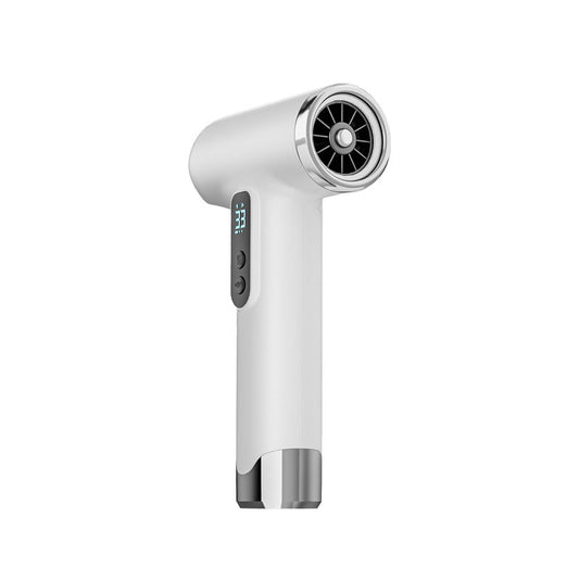 White Wireless Rechargeable Hot & Cold Hair Dryer - Lightweight Portable Blow Dryer with Blue Light Ion Care, 3 Speed & Temperature Settings