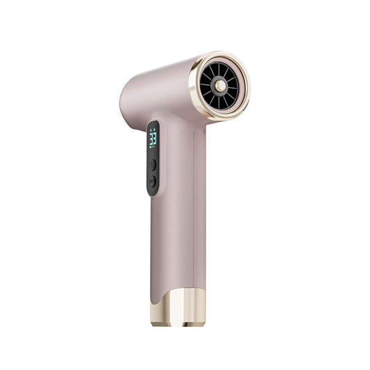 Pink Wireless Rechargeable Hot & Cold Hair Dryer - Lightweight Portable Blow Dryer with Blue Light Ion Care, 3 Speed & Temperature Settings