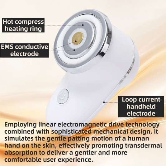 4-in-1 EMS Microcurrent & Constant Hot Compress Facial Toning Device (KL-3032) - Rechargeable Skin Lift & Rejuvenation Massager, Deep Cleaning & Nutrient Import