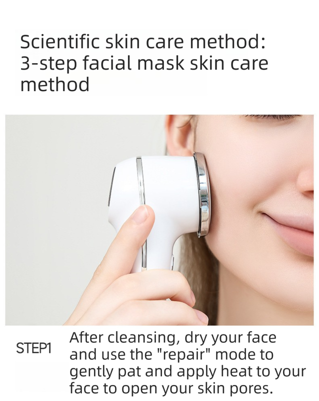 4-in-1 EMS Microcurrent & Constant Hot Compress Facial Toning Device (KL-3032) - Rechargeable Skin Lift & Rejuvenation Massager, Deep Cleaning & Nutrient Import