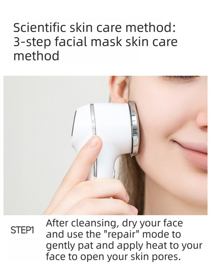 4-in-1 EMS Microcurrent & Constant Hot Compress Facial Toning Device (KL-3032) - Rechargeable Skin Lift & Rejuvenation Massager, Deep Cleaning & Nutrient Import