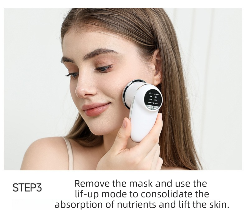 4-in-1 EMS Microcurrent & Constant Hot Compress Facial Toning Device (KL-3032) - Rechargeable Skin Lift & Rejuvenation Massager, Deep Cleaning & Nutrient Import