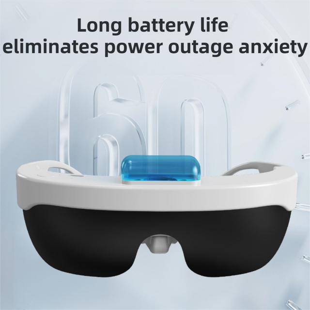 White Rechargeable Wearable Eye Washer & Hydrating Atomizer with Dual-Mode Timer and Sterile Tank - Nano Mist Eye Steamer for Dryness & Fatigue Relief