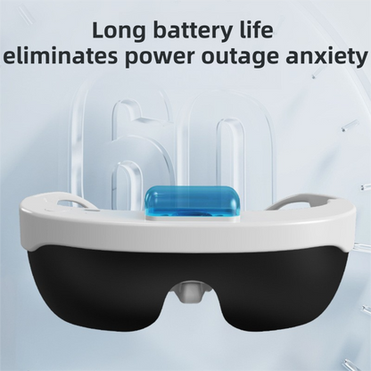 White Rechargeable Wearable Eye Washer & Hydrating Atomizer with Dual-Mode Timer and Sterile Tank - Nano Mist Eye Steamer for Dryness & Fatigue Relief