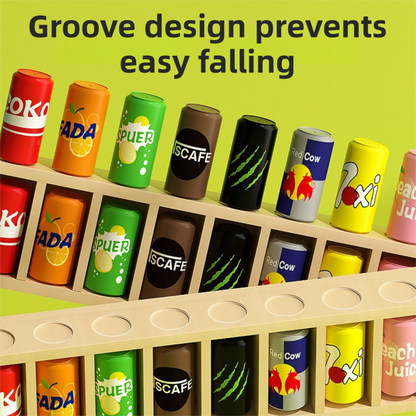 Interactive Beverage Matching Board Game with 20 Colorful Mini Bottles - Color Pairing Memory Challenge