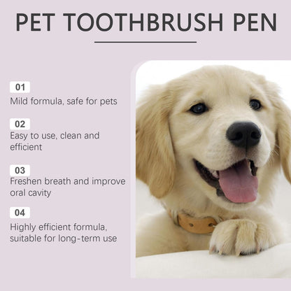 2-Pack Professional Pet Dental Cleaning Pens - Gentle Plaque & Tartar Remover and Breath Freshener for Dogs and Cats