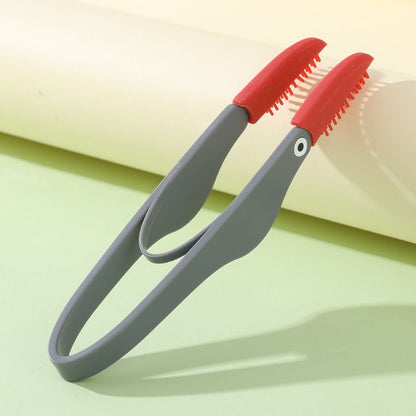 4-Pack Grey Pet Eye Cleaning Brushes with Precisice Tweezer - Silicone Soft-Tip Tear Stain & Eye Crust Cleaner, Safe for Dogs and Cats